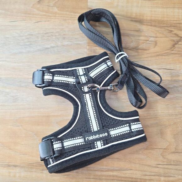 🔹️NIB Black Cat or Dog Reflective Harness & Leash Small - Picture 9 of 16